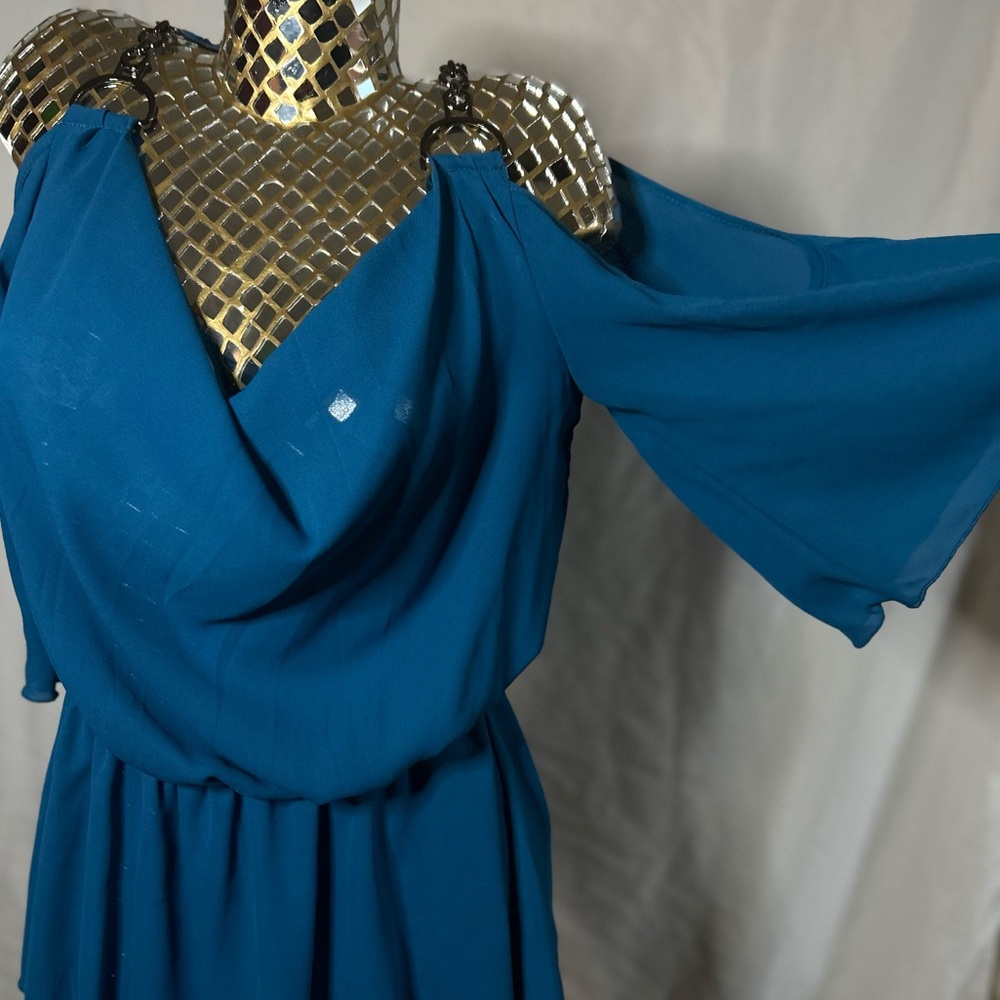 Women’s Blue Blouse with metal detail